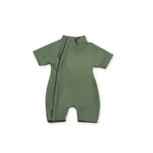 Zimmi Onesie - Moss isolated on a white background.