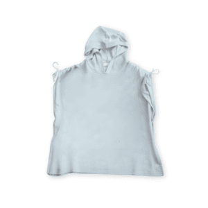 A Summer Poncho - Mint on a white background.