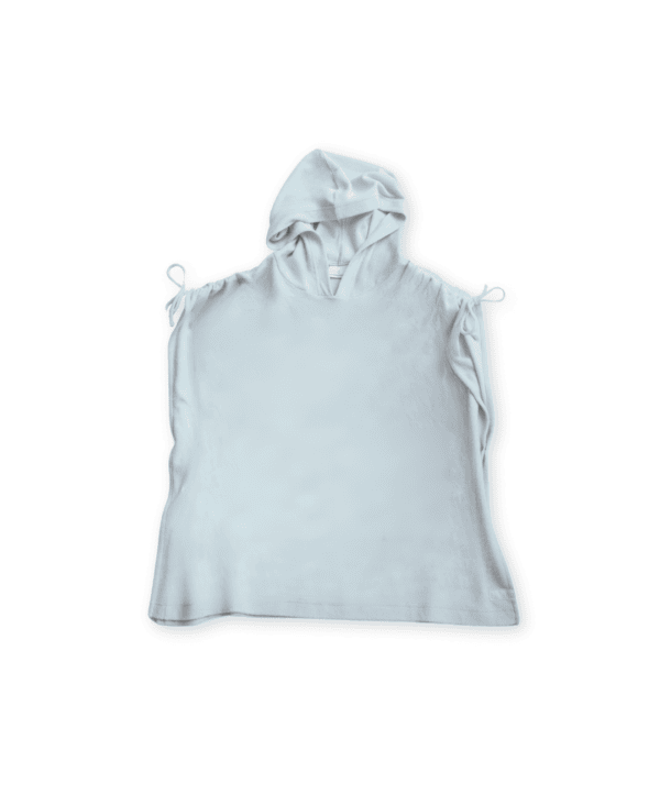 A Summer Poncho - Mint on a white background.