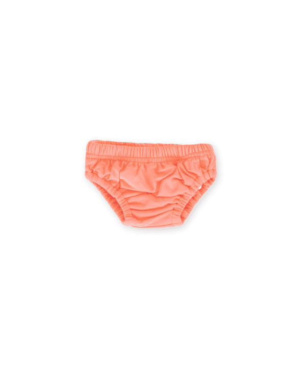 Marigold toddler swim diaper isolated on a white background.